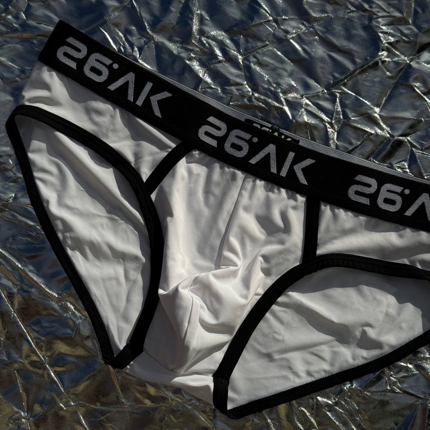 Stretch Comfort Nylon Brief | 2 Piece Bundle White Black