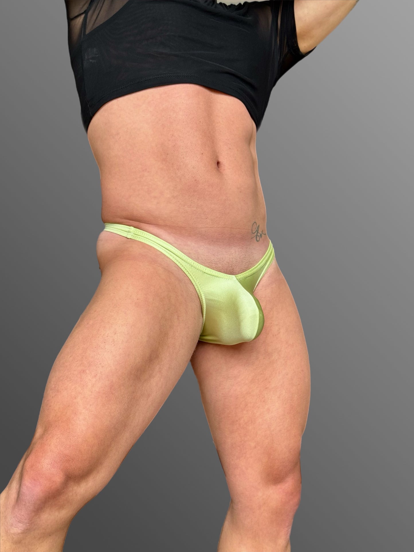 Lime Glow Shine Thong