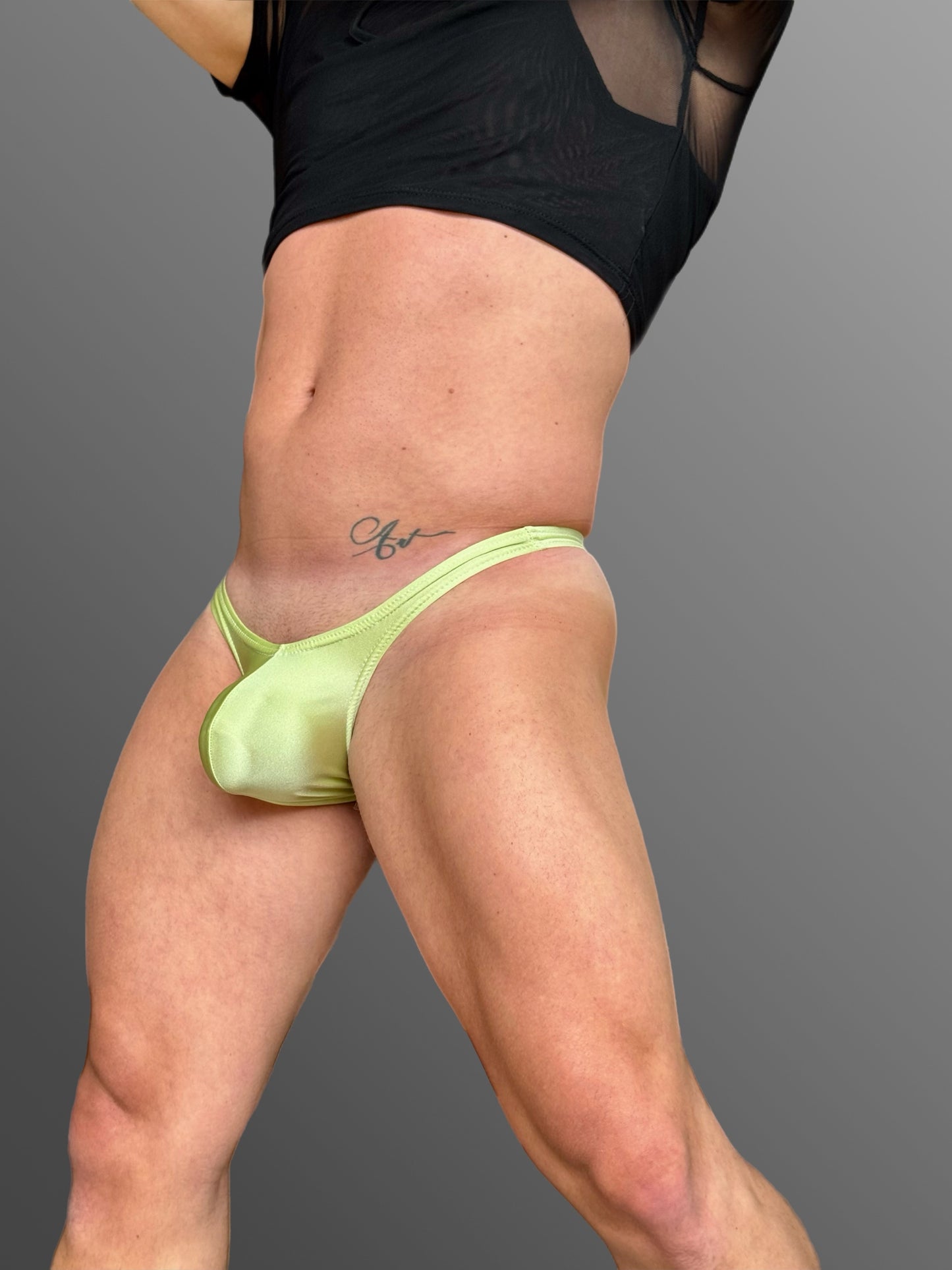 Lime Glow Shine Thong